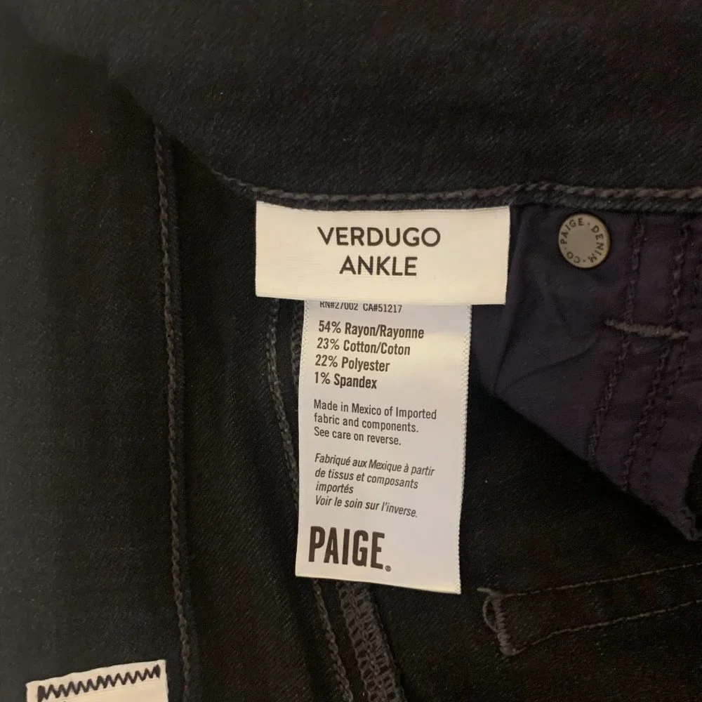 NWOT Paige Verdugo Skinny Ankle Jeans in Size 25 - Picture 5 of 7